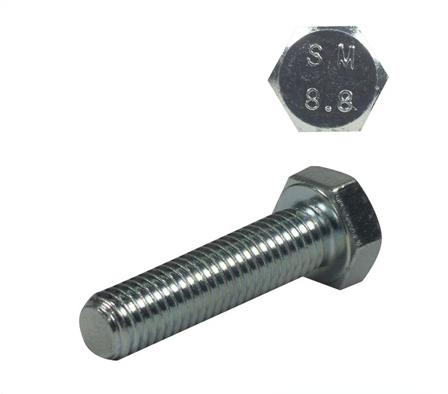 SET SCREW HEX HD 8.8 ZINC M8-1.25 X 75MM